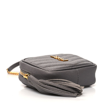 Saint Laurent Grain De Poudre Matelasse Monogram Baby Lou Camera Bag Fog 4 of 10