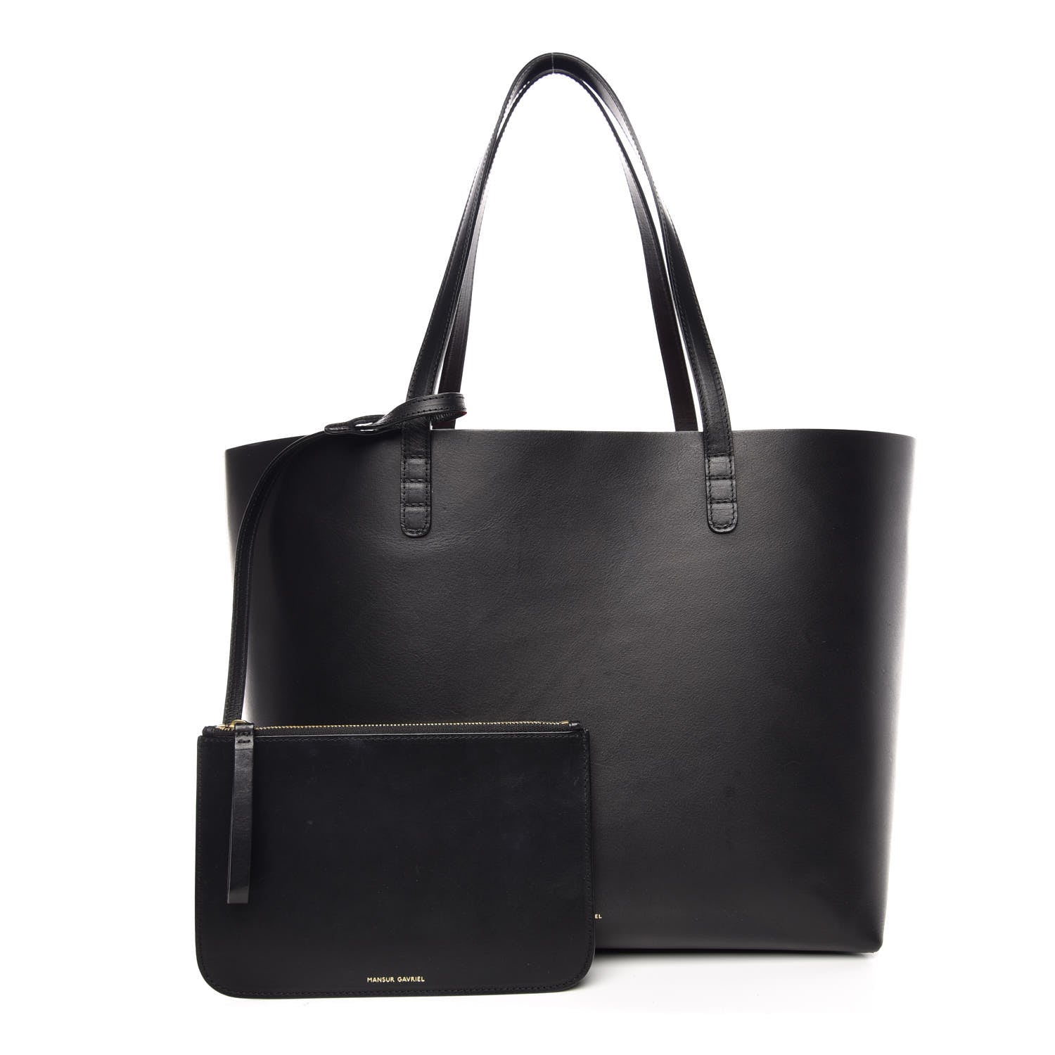 Mansur Gavriel Calfskin Large Shopping Tote Black Flamma 1 of 8