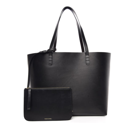Mansur Gavriel Calfskin Large Shopping Tote Black Flamma 1 of 8