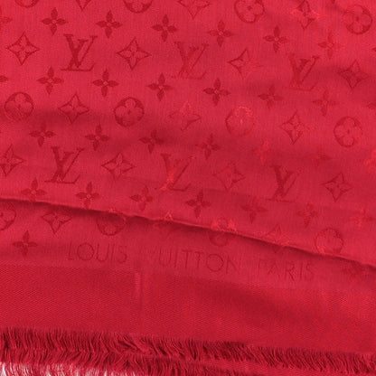Louis Vuitton Silk Wool Monogram Shawl Pomme D'Amour 3 of 4