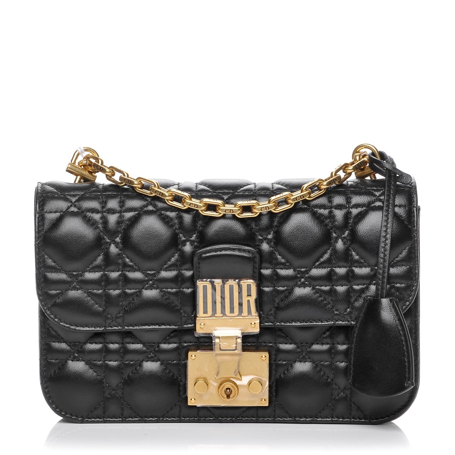 Christian Dior Lambskin Cannage Small Dioraddict Flap Bag Black 1 of 11