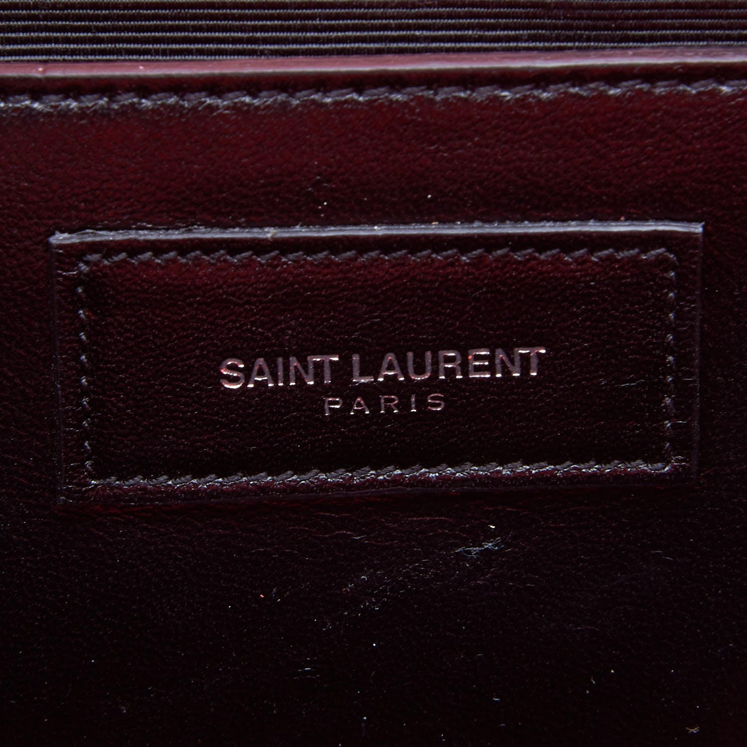 Saint Laurent Calfskin Classic Monogram Clutch Neon Orange 8 of 9