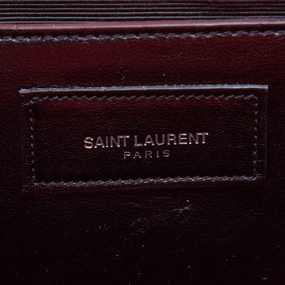 Saint Laurent Calfskin Classic Monogram Clutch Neon Orange 8 of 9