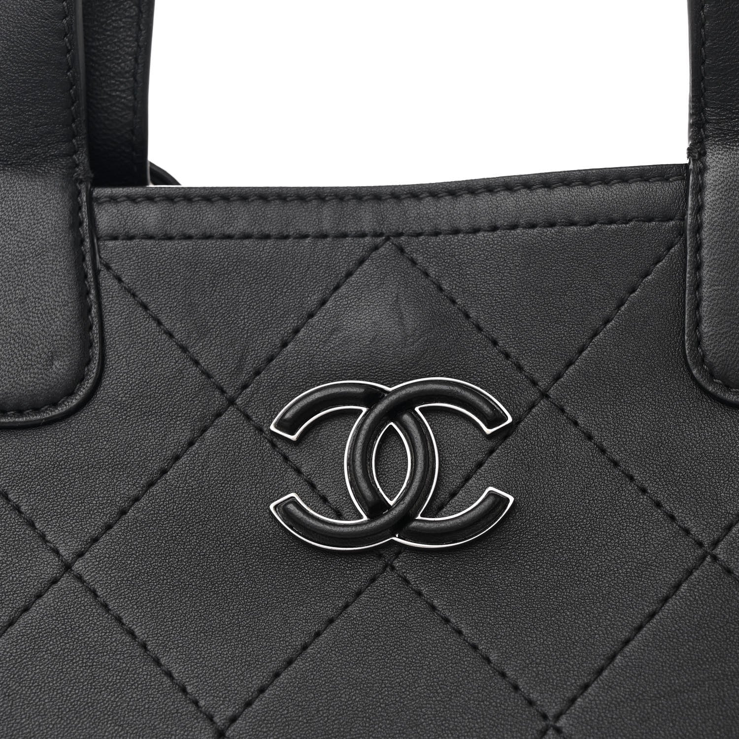 Chanel Caviar Stitched Large Lady Coco Shopping Tote Black 8 of 10