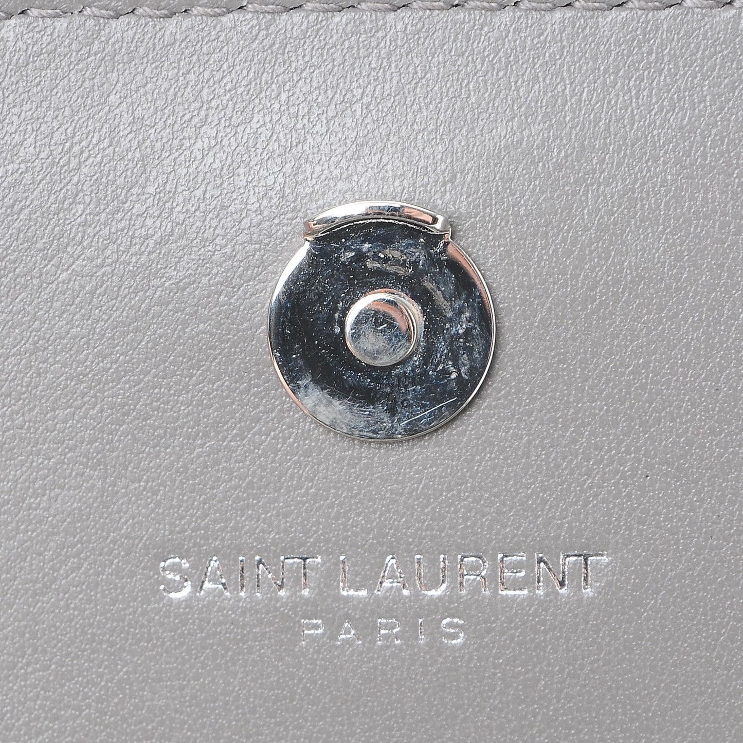 Calfskin Crocodile Embossed Monogram Sunset Chain Wallet Fog