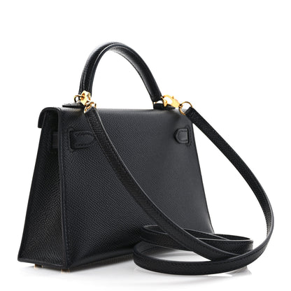 Hermes Epsom Mini Kelly Sellier 20 Black 3 of 8