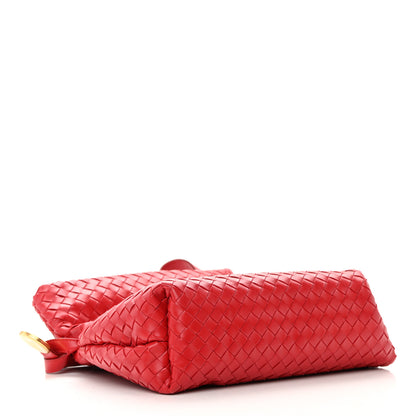 Bottega Veneta Nappa Intrecciato Small Fold Flap Shoulder Bag Red 4 of 15