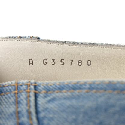 Chanel Denim CC Cap Toe Ballerina Flats 38 Light Blue 8 of 8