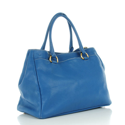 Prada Vitello Daino Tote Cobalto 3 of 7