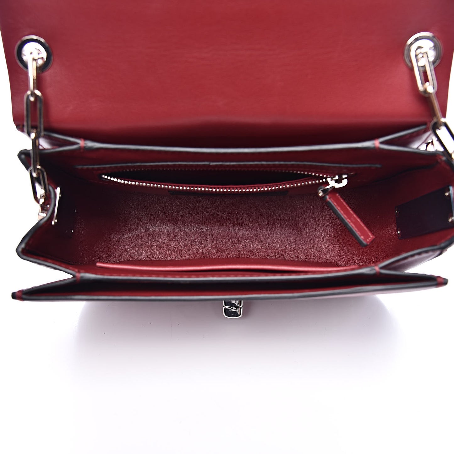 Vitello Loveblade Embellished Chain Flap Bag Rubino