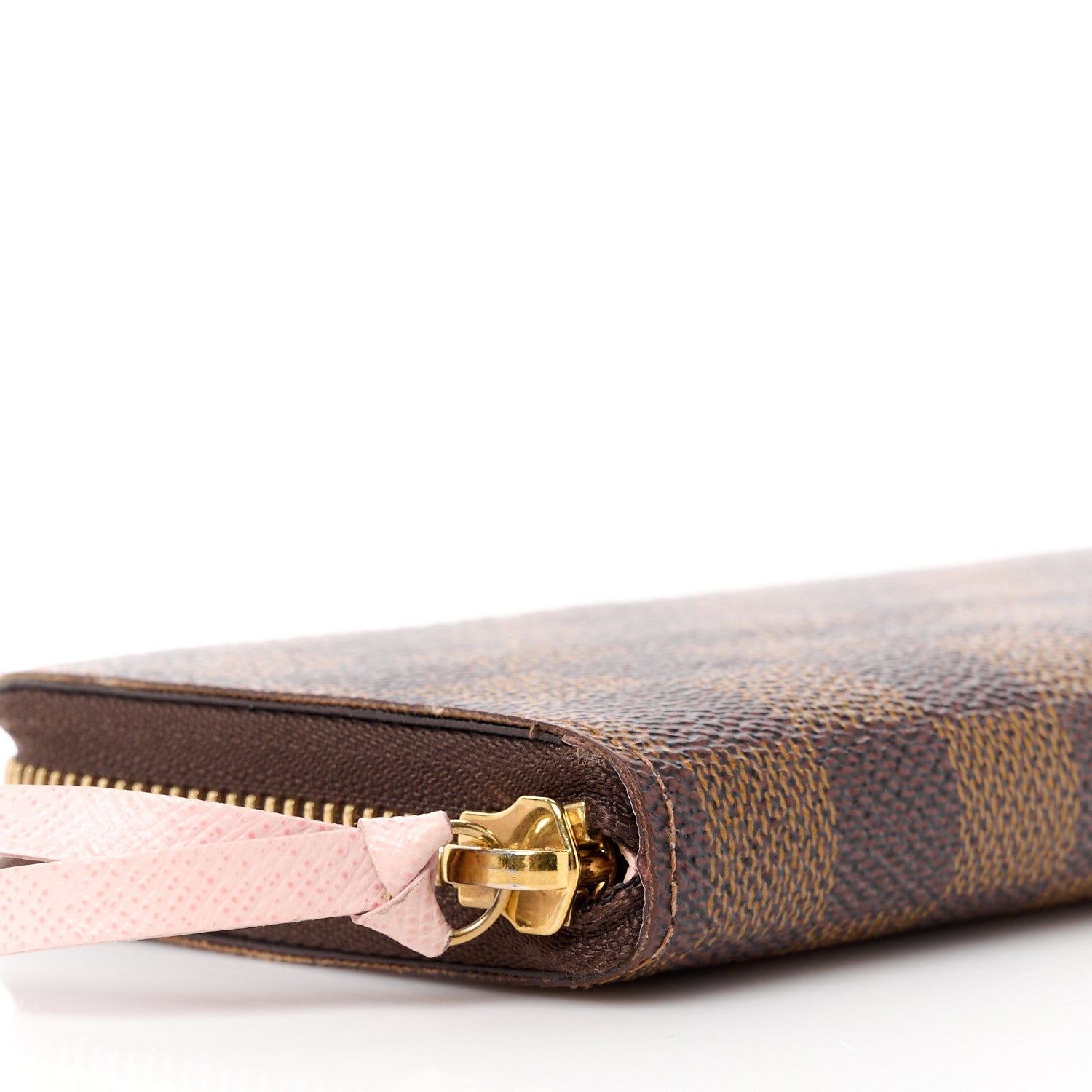 Louis Vuitton Damier Ebene Clemence Wallet Rose Ballerine 9 of 11