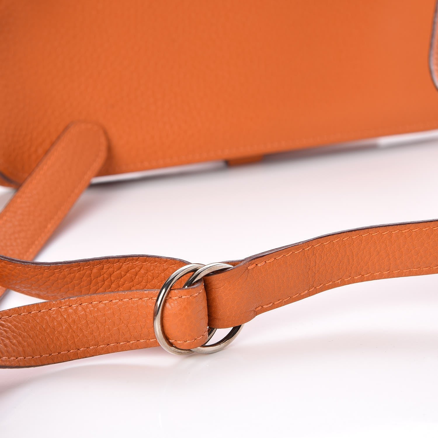 Hermes Togo Dogon Wallet Waist Pouch Potiron 7 of 8