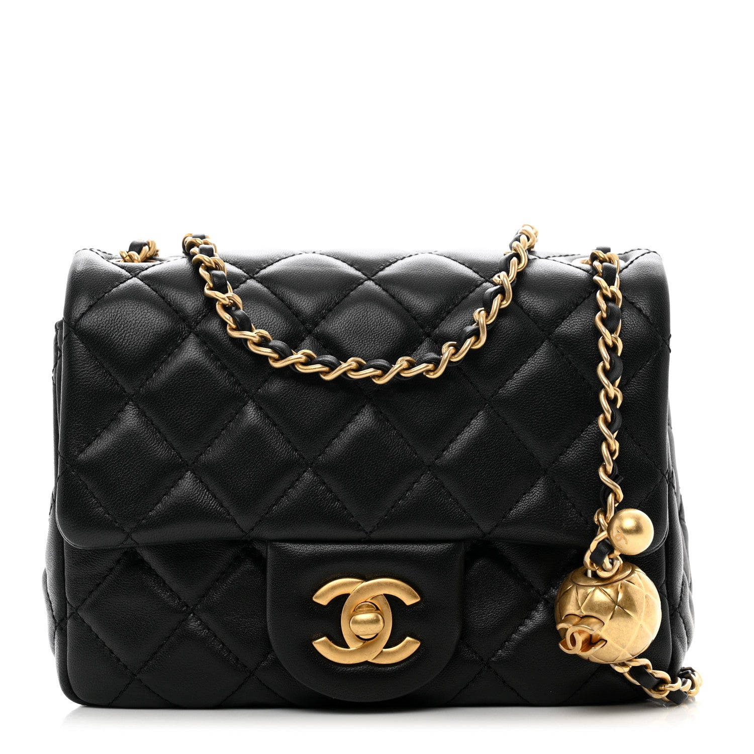 Chanel Lambskin Quilted Mini Pearl Crush Flap Black 1 of 10