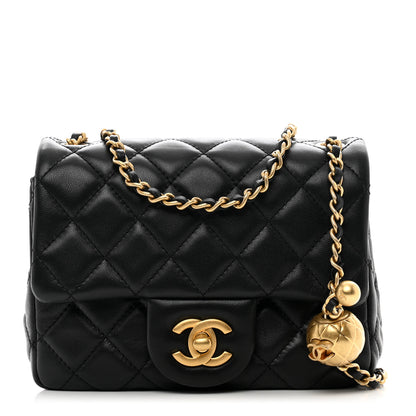 Chanel Lambskin Quilted Mini Pearl Crush Flap Black 1 of 10