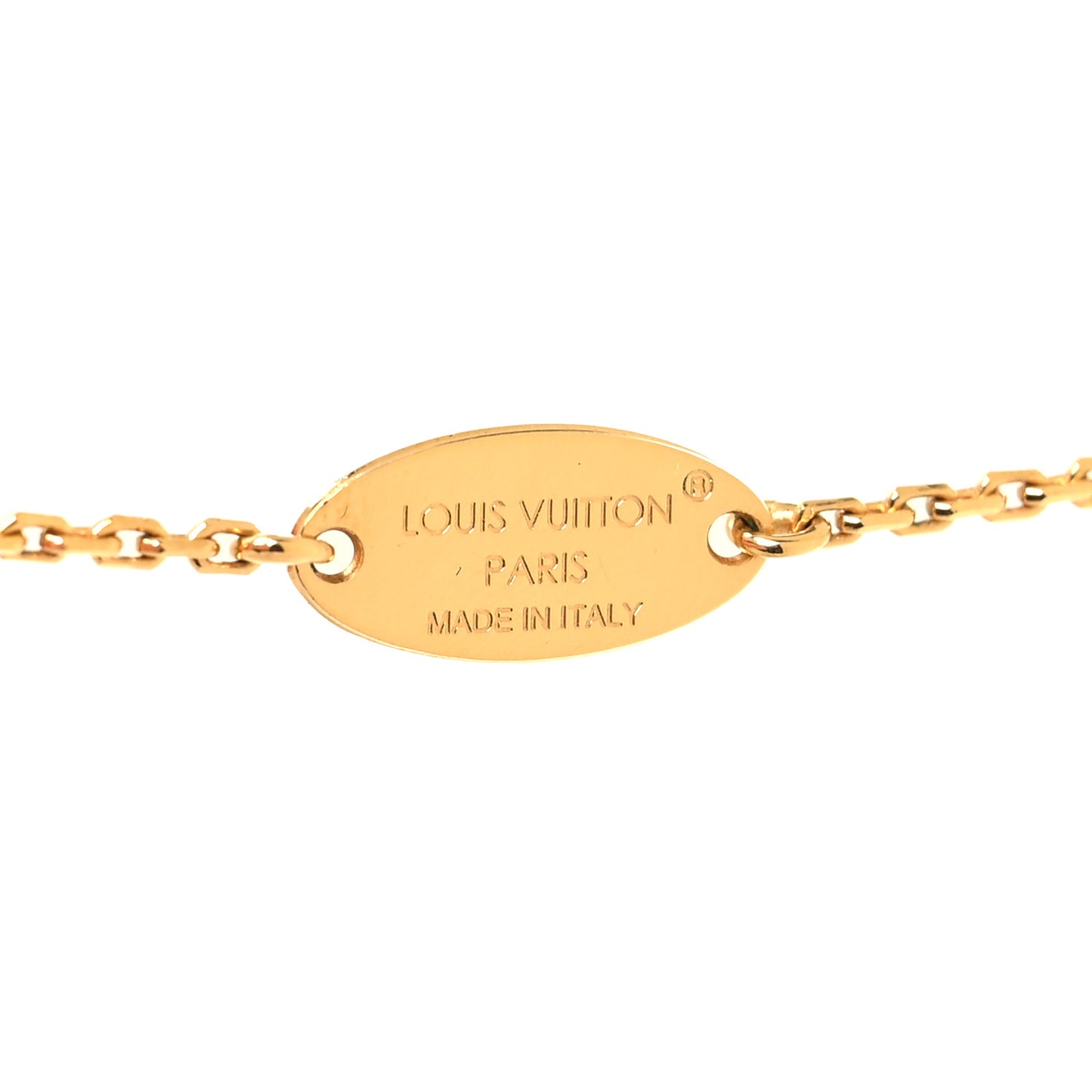 Metal Crystal LV In The Sky Necklace Gold