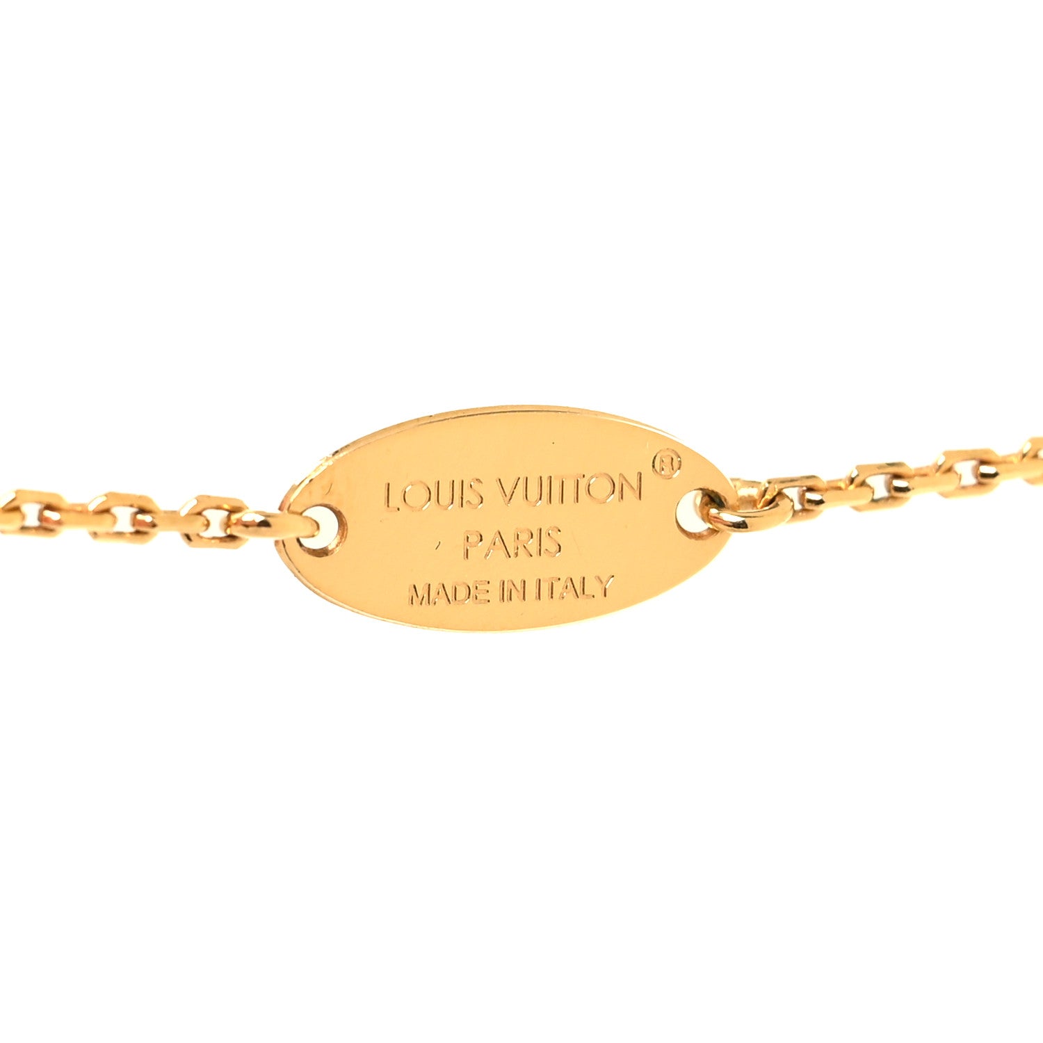 Louis Vuitton Metal Crystal LV In The Sky Necklace Gold 5 of 7