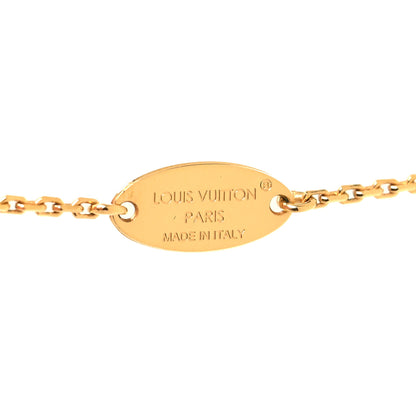 Louis Vuitton Metal Crystal LV In The Sky Necklace Gold 5 of 7