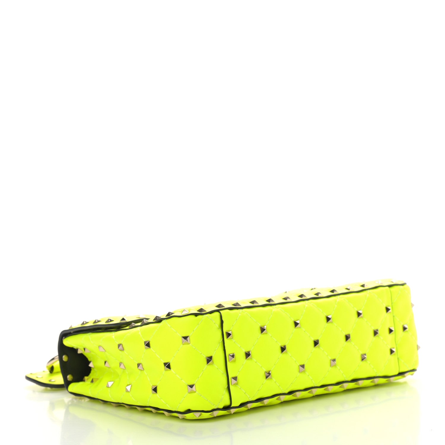 Valentino Garavani Lambskin Medium Rockstud Spike Shoulder Bag Lime 4 of 11