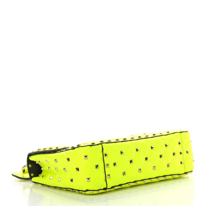 Valentino Garavani Lambskin Medium Rockstud Spike Shoulder Bag Lime 4 of 11