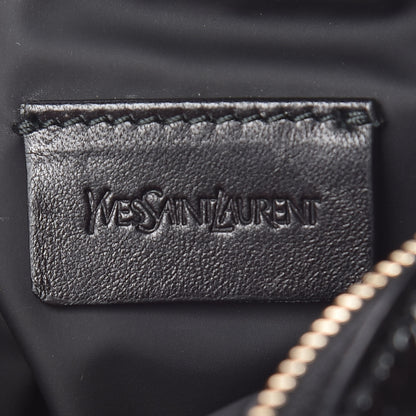 Saint Laurent Textured Patent Monogram Mini Wristlet Black 8 of 9
