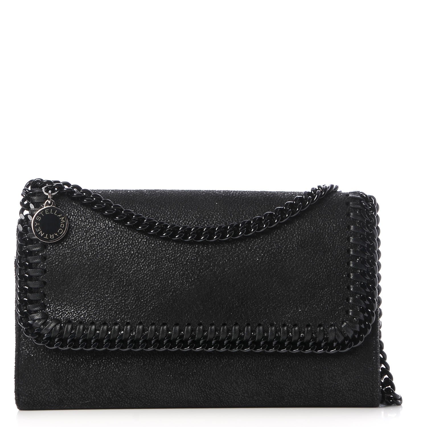 Stella McCartney Shaggy Deer Falabella Crossbody Clutch Black 1 of 7