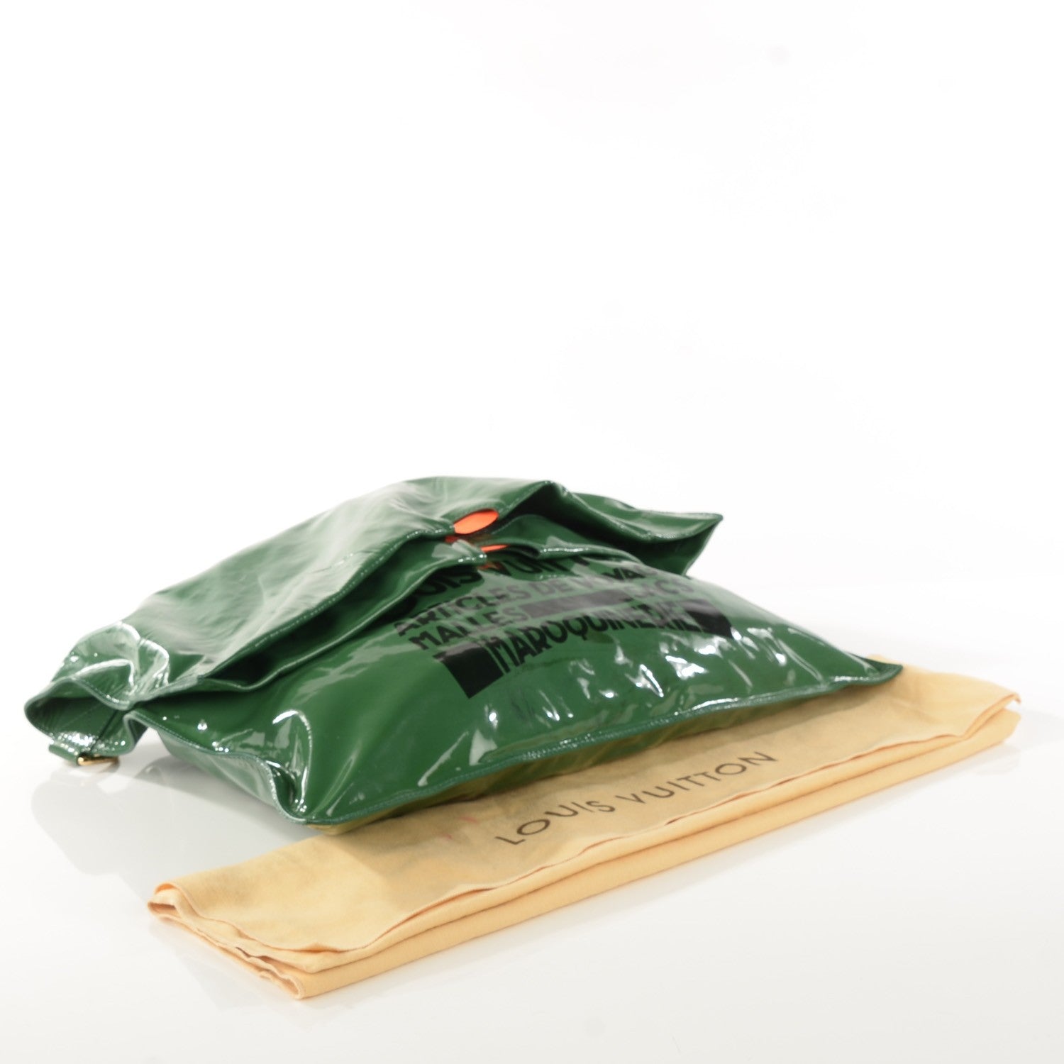 Louis Vuitton Patent Lambskin Raindrop Besace Emeraude 4 of 8