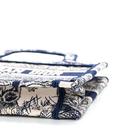 Christian Dior Canvas Embroidered Mini Toile De Jouy Book Tote Blue 9 of 10