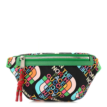 Gucci X THE NORTH FACE Econyl Nylon Textured Dollar Calfskin Belt Bag Black Turquoise New Shamarock New Cherry Red 1 of 11