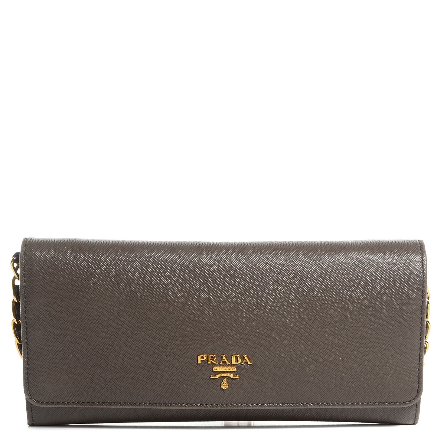 Saffiano Metal Oro Chain Wallet Grafite