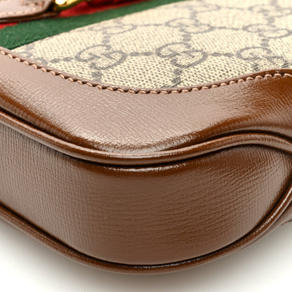 Gucci GG Supreme Monogram Azalea Calfskin Web Mini Jackie 1961 Hobo Beige Ebony Brown Sugar 9 of 9