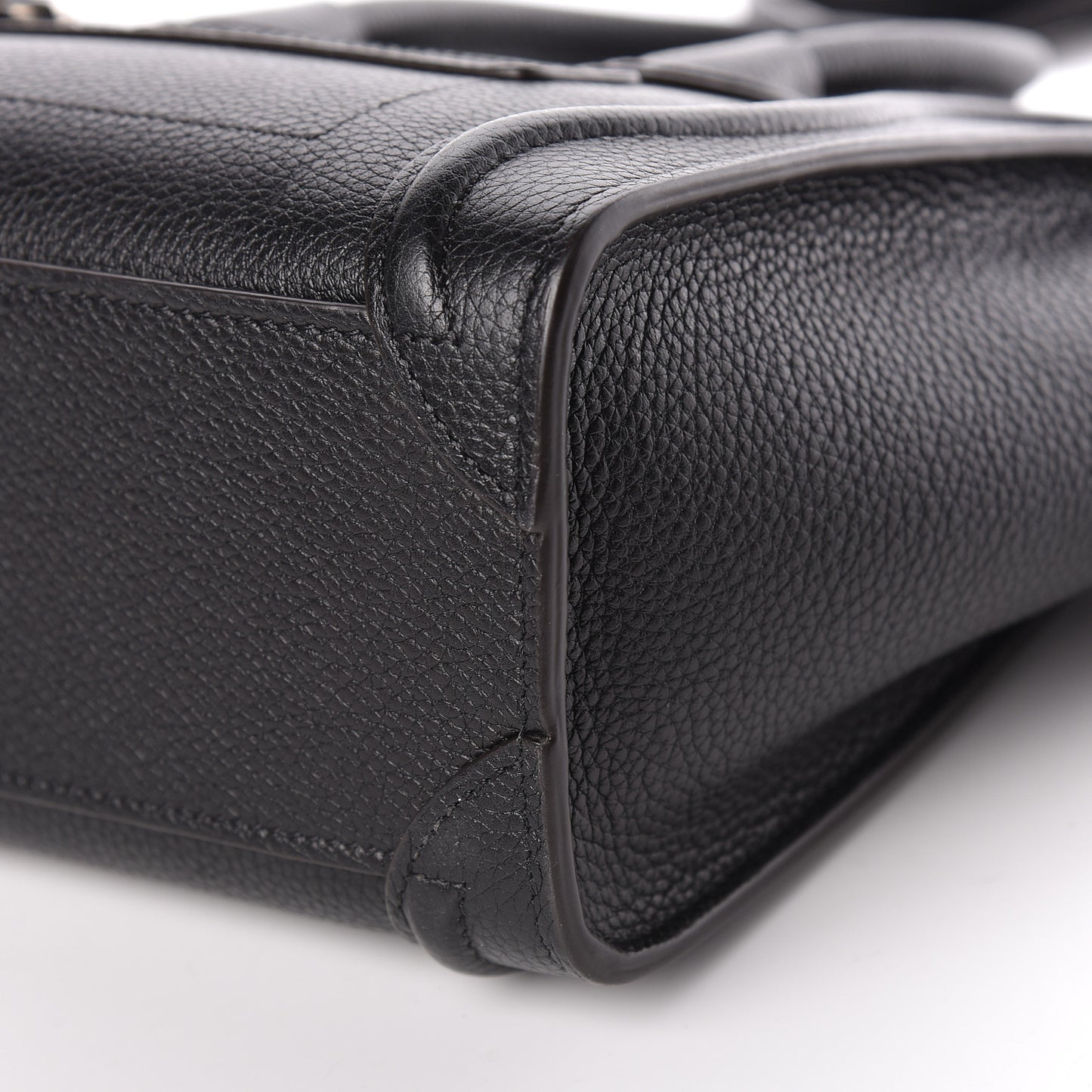 Drummed Calfskin Nano Luggage Black