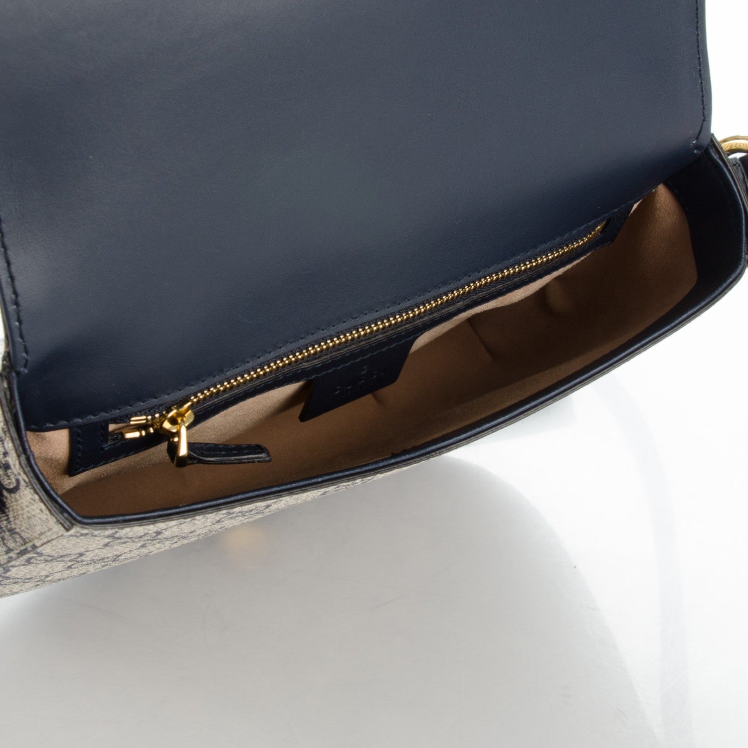 Gucci GG Supreme Monogram Small Messenger Shoulder Bag Beige Blue Navy 5 of 7