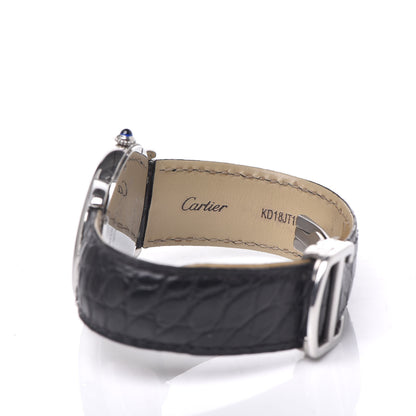 Cartier Stainless Steel Alligator 36mm Ronde Solo Quartz Watch 7 of 8