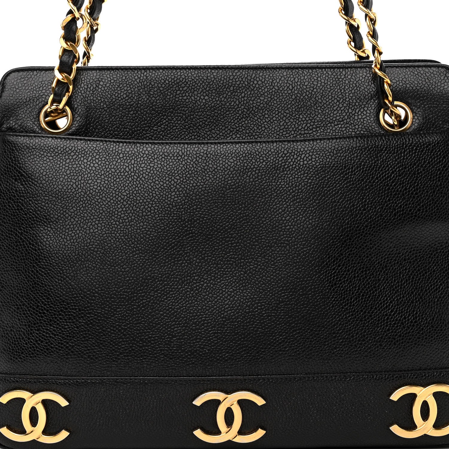 Chanel Caviar CC Shoulder Bag Black 7 of 9