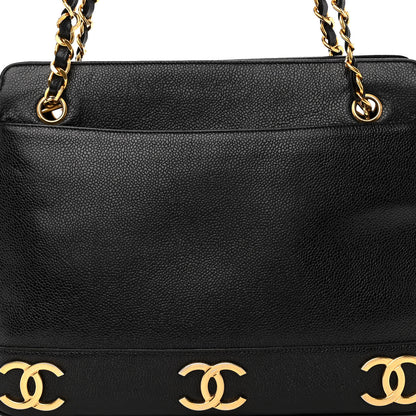 Chanel Caviar CC Shoulder Bag Black 7 of 9
