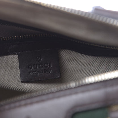 Gucci Monogram Vintage Web Medium Boston Dark Brown 6 of 13