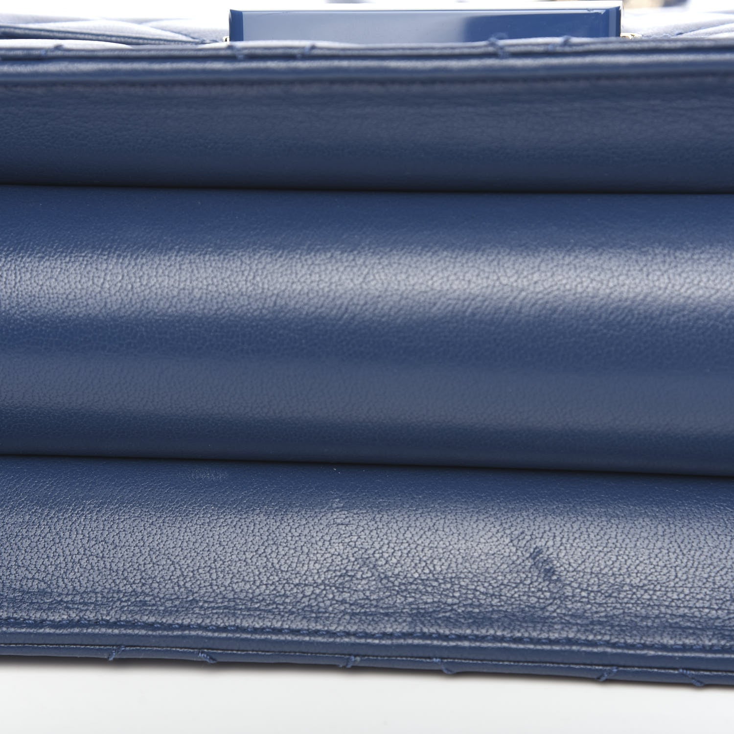 Chanel Sheepskin Quilted Beauty Lock Flap Blue 7 of 12