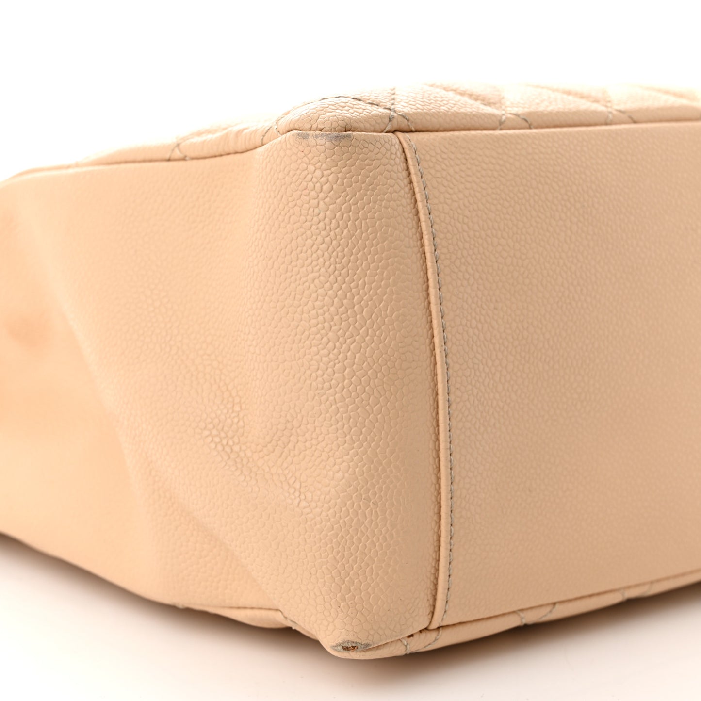 Caviar Quilted Grand Shopping Tote GST Beige