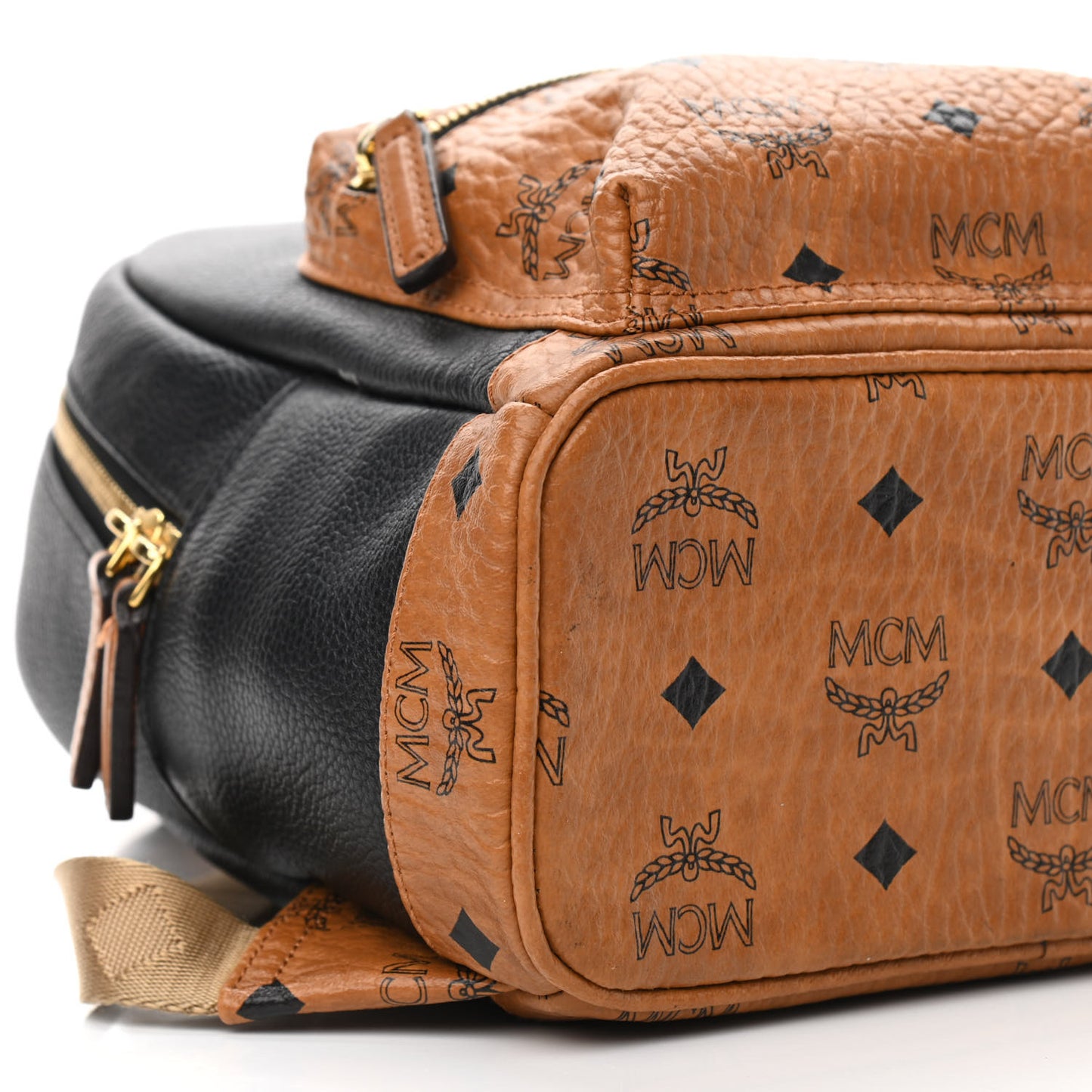 Visetos Calfskin Medium Geonautic Backpack Black Cognac