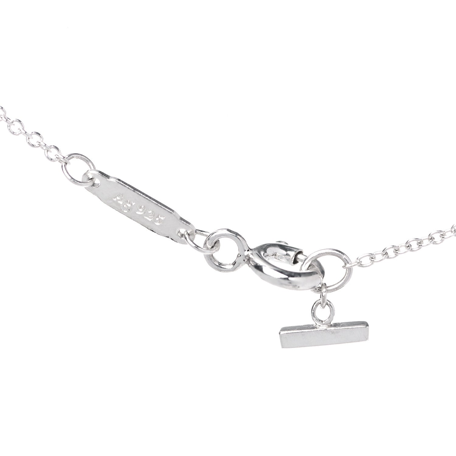 Tiffany Sterling Silver Small T Smile Pendant Necklace 4 of 6