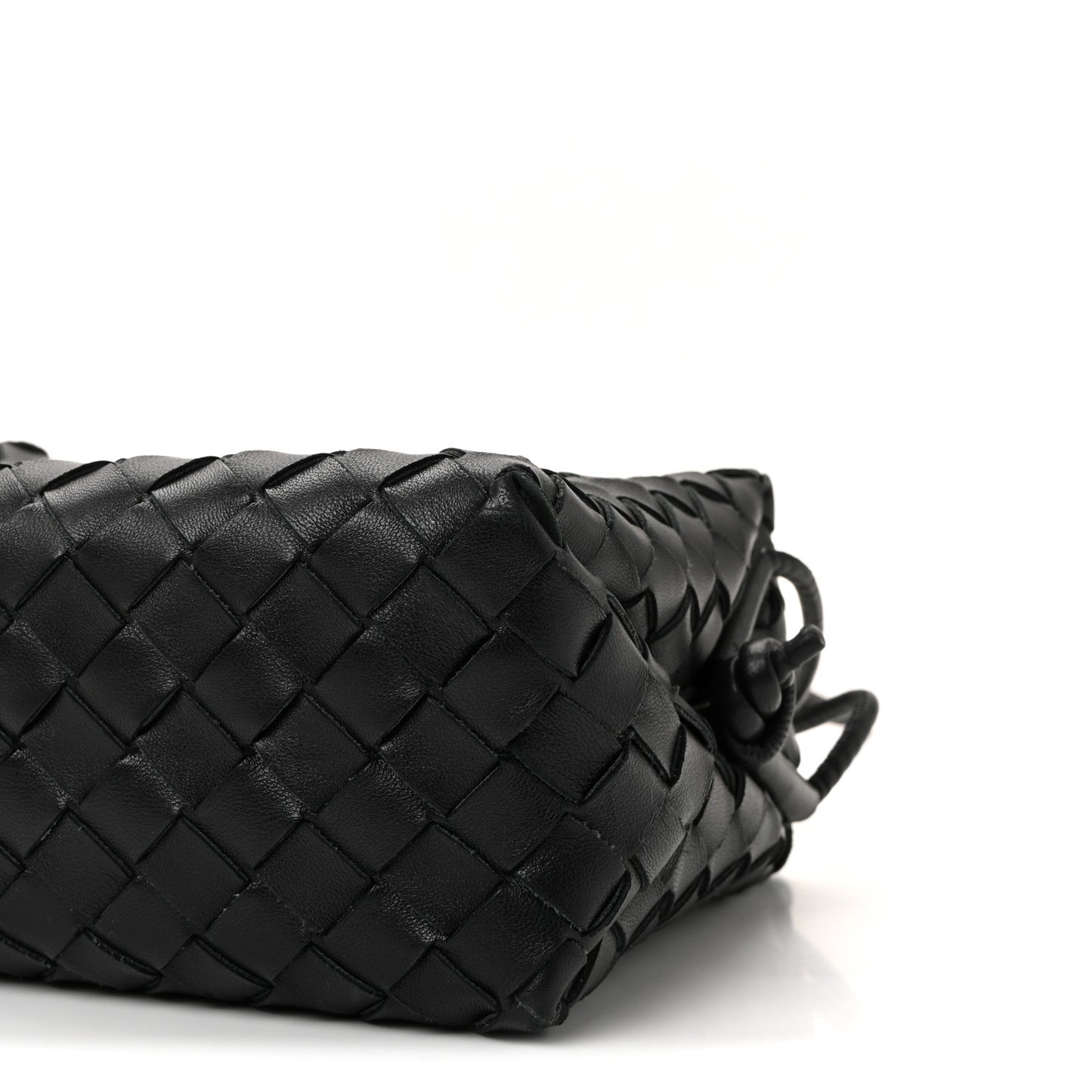 Nappa Intrecciato Small Loop Camera Bag Black