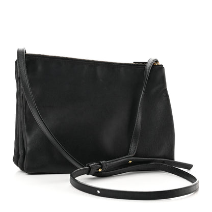 Celine Lambskin Large Trio Crossbody Bag Black 3 of 13