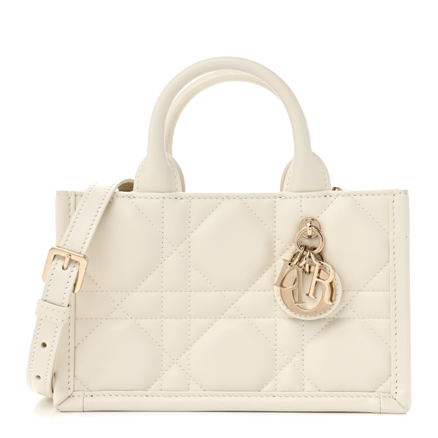 Christian Dior Calfskin Macrocannage Mini Book Tote Latte 1 of 11