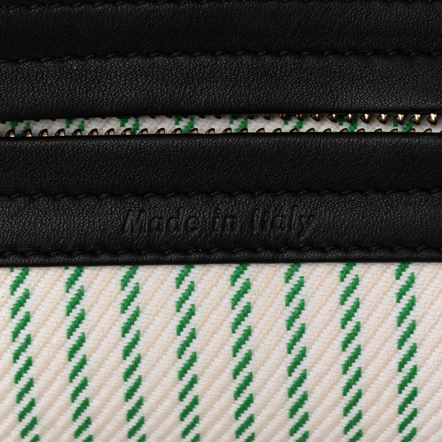 Cotton Canvas Striped Medium Phantom Luggage White Green