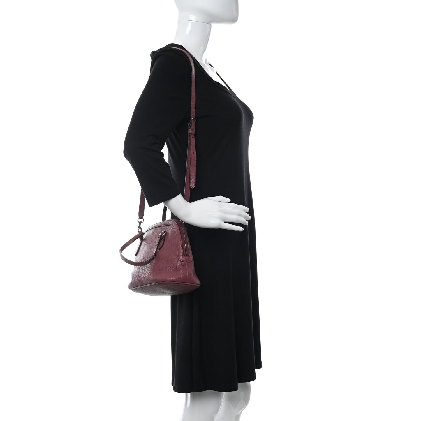 Calfskin Mini Dome Bag Burgundy