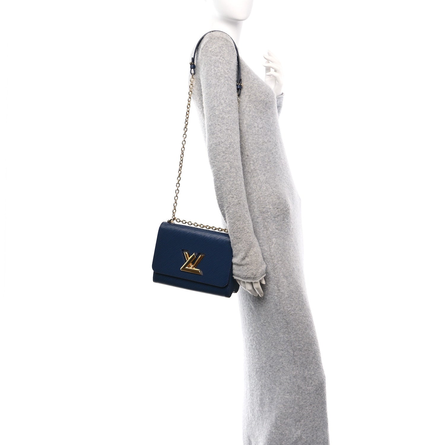 Louis Vuitton Epi Twist Shoulder Bag MM Indigo 2 of 11