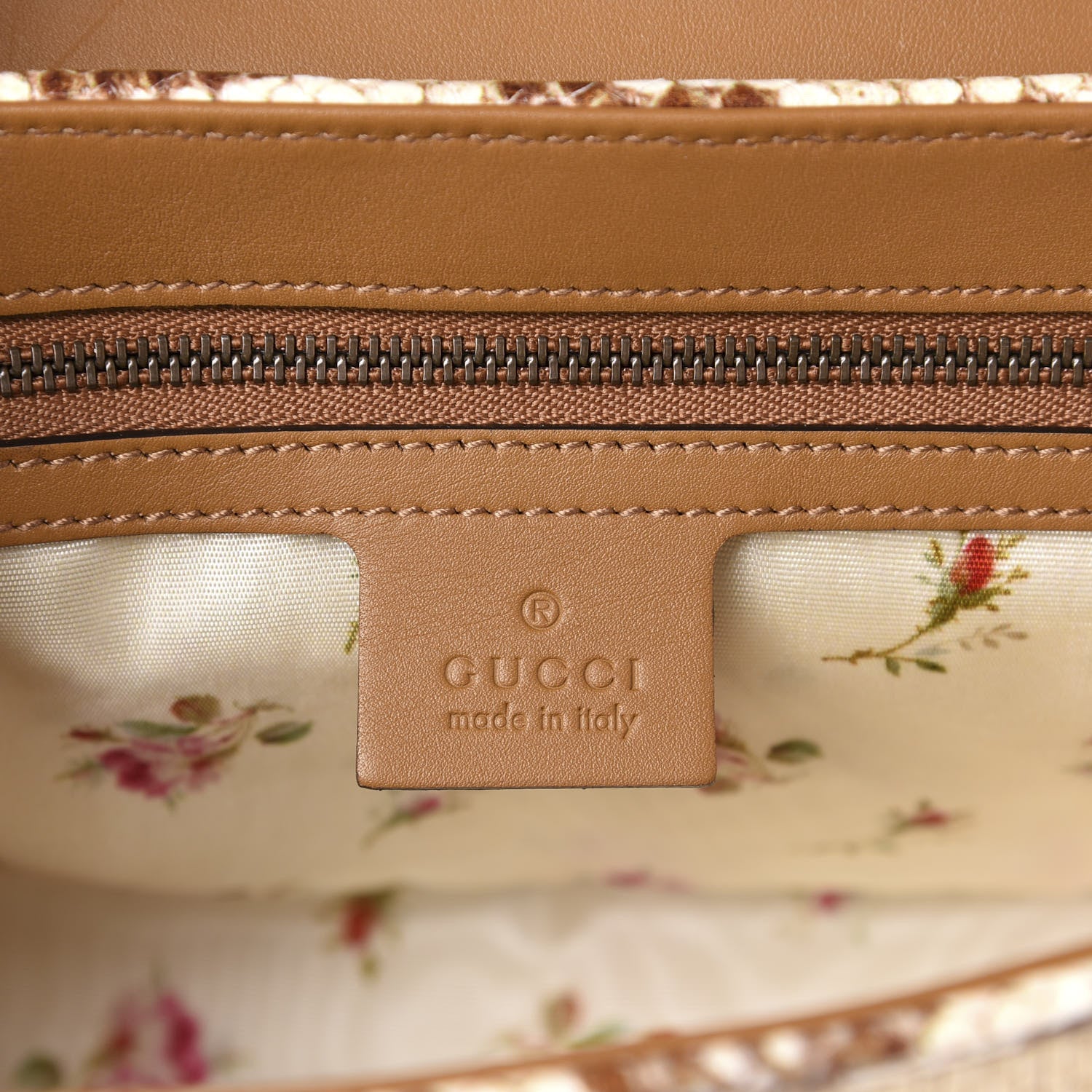 Gucci Raffia Elaphe Matelasse Small GG Marmont Shoulder Bag Natural Cream Brown 8 of 10