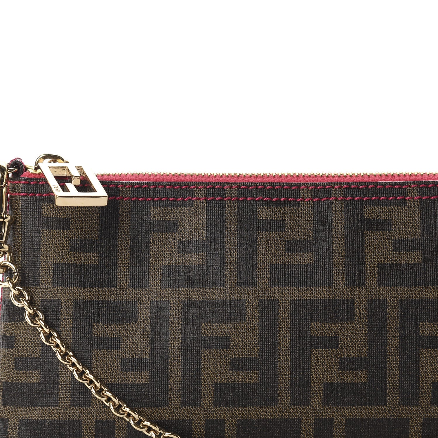 Fendi Zucca Spalmati Pochette Tobacco Fragola 10 of 10