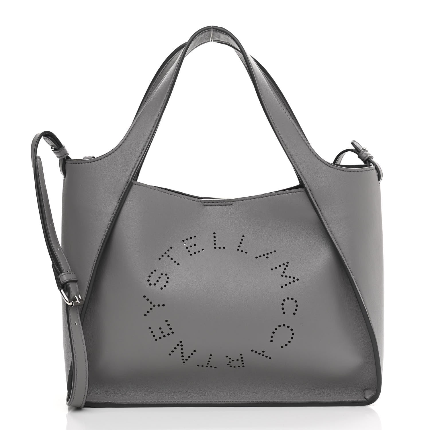 Stella McCartney Eco Alter Nappa East West Perforated Tote Grey 3 of 14