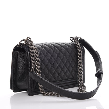 Chanel Caviar Quilted Medium Boy Flap Black 3 of 7